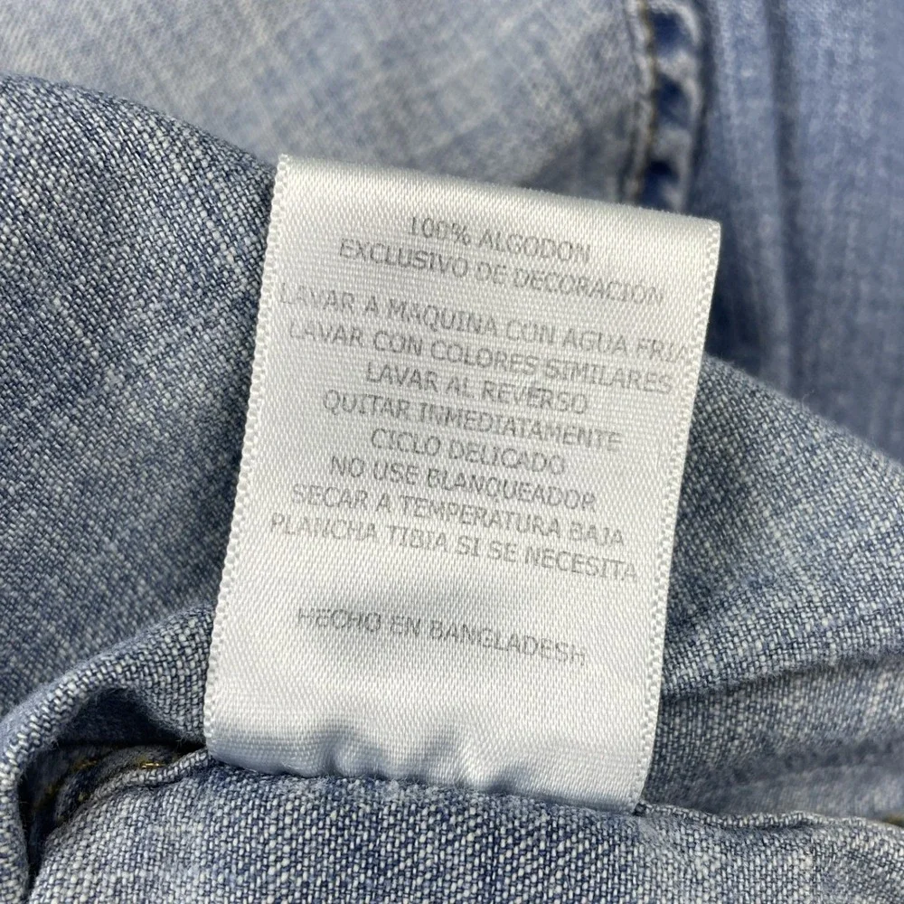 Levi's Shirt Mens L Blue Denim Button Up Long Sleeve Workwear Casual Cotton